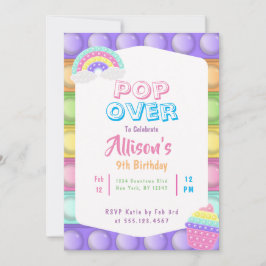 Cute Pastel Pop It Fidget Girls Birthday Kaart