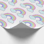 Cute Pastel Rainbow Cadeaupapier (Hoek)