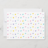 Cute Pastel Rainbow Clouds Birthday Hartelijk dank Bedankkaart (Achterkant)