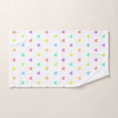 Cute Pastel Rainbow Hearts Pattern Bad Handdoek (Handdoek)