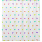 Cute Pastel Rainbow Hearts Pattern Douchegordijn (Voorkant)