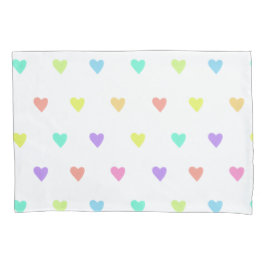 Cute Pastel Rainbow Hearts Pattern Kussensloop
