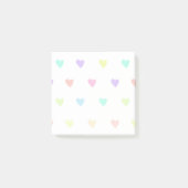 Cute Pastel Rainbow Hearts Pattern Post-it® Notes (Voorkant)
