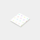 Cute Pastel Rainbow Hearts Pattern Post-it® Notes (Schuin)