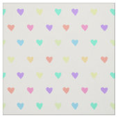 Cute Pastel Rainbow Hearts Pattern Stof (Swatch)