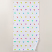 Cute Pastel Rainbow Hearts Pattern