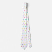 Cute Pastel Rainbow Hearts Pattern Stropdas (Voorkant)