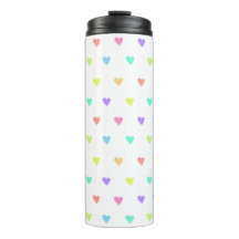 Cute Pastel Rainbow Hearts Pattern