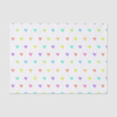 Cute Pastel Rainbow Hearts Pattern Tissuepapier (Voorkant)