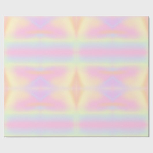 Cute Pastel Rainbow Marged Pattern Cadeaupapier (Vlak)