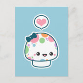 Cute Pastel Rainbow Polka gedopte paddenstoel Briefkaart (Voorkant)