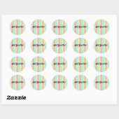 Cute Pastel Rainbow Ronde Sticker (Vel)
