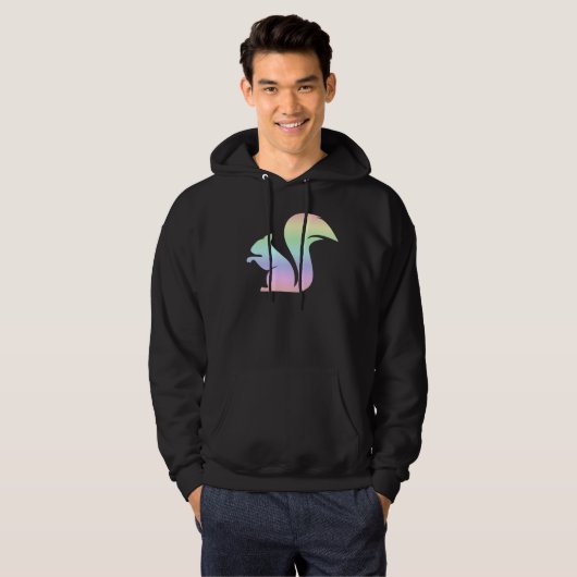 Cute Pastel Rainbow Squirrel Hoodie (Voorkant volledig)