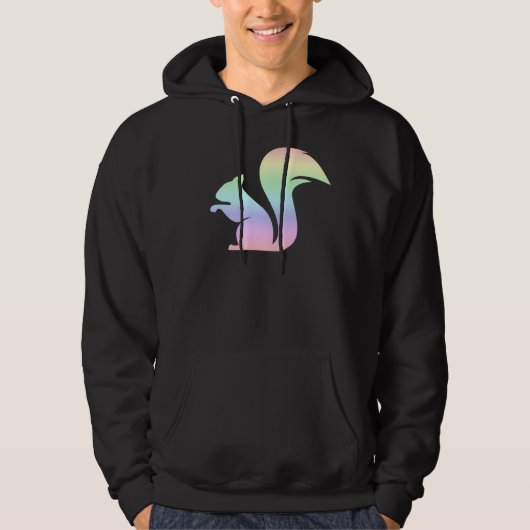 Cute Pastel Rainbow Squirrel Hoodie (Voorkant)