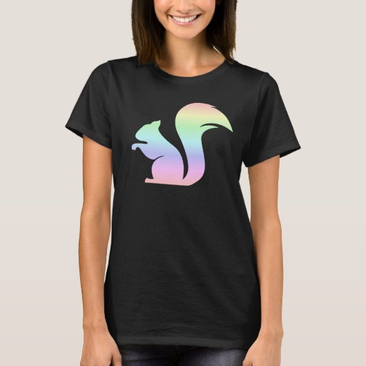 Cute Pastel Rainbow Squirrel T-shirt (Voorkant)