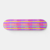 Cute Pastel Rainbow Stripes Persoonlijk Skateboard (Horizontaal)