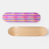 Cute Pastel Rainbow Stripes Persoonlijk Skateboard (Horizontaal)