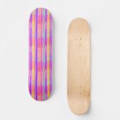 Cute Pastel Rainbow Stripes Persoonlijk Skateboard (Voorkant)