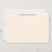 Cute Pastel Rainbow Stripes Retro, gepersonaliseer Notitiekaartje (Voorkant)