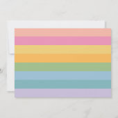 Cute Pastel Rainbow Stripes Retro, gepersonaliseer Notitiekaartje (Achterkant)