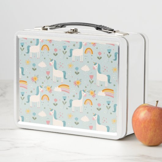 Cute pastel Rainbow Unicorn Pattern (In situ)