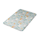 Cute pastel Rainbow Unicorn Pattern Badmat (Gekanteld)