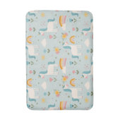Cute pastel Rainbow Unicorn Pattern Badmat (Voorkant Verticaal)