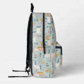 Cute pastel Rainbow Unicorn Pattern Bedrukte Rugzak (Links)