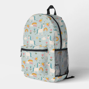 Cute pastel Rainbow Unicorn Pattern Bedrukte Rugzak