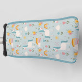 Cute pastel Rainbow Unicorn Pattern Golfheadcover (Voorkant)