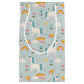 Cute pastel Rainbow Unicorn Pattern Klein Cadeauzakje (Voorkant)