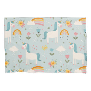 Cute pastel Rainbow Unicorn Pattern Kussensloop