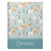 Cute pastel Rainbow Unicorn Pattern Notitieboek (Voorkant)