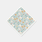 Cute pastel Rainbow Unicorn Pattern Servet (Hoek)