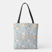 Cute pastel Rainbow Unicorn Pattern Tote Bag (Achterkant)