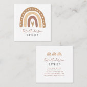 Cute Pastel Rainbow Vierkante Visitekaartje (Voorkant / Achterkant)