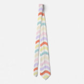 Cute Pastel Rainbow Wavy Lines Colorful Geometric Stropdas (Achterkant)
