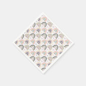 Cute pastel rainbows baby shower napkins servet (Hoek)