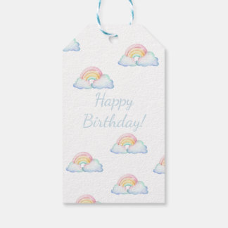 Cute Pastel Regenboog cadeaukaartje Cadeaulabel