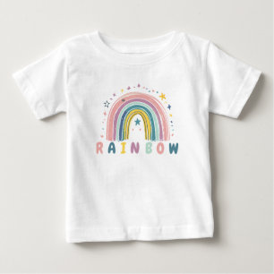 Cute Pastel Regenboog & Sterren Kids T-Shirt