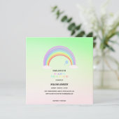 Cute Pastel Regenboog verloop bloem Baby Shower Gi Kaart (Staand voorkant)