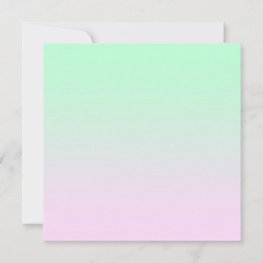 Cute Pastel Regenboog verloop bloem Baby Shower Gi Kaart (Achterkant)