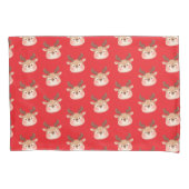 Cute Pastel Reindeer Head Kussensloop (Voorkant)