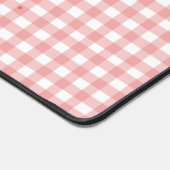 Cute Pastel Rode Geruite Bureaunderlegger Bureaumat (Hoek)