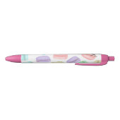 Cute pastel roos gold glitter franse macarons zwarte inkt pen (Bodem)