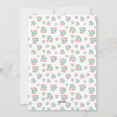 Cute Pastel Rosebud Feestdagenkaart (Achterkant)