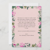 Cute Pastel Roze 1 Foto Boog Kerstkaart (Achterkant)