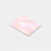 Cute Pastel Roze asthetische wolkensterren Aangepa Post-it® Notes (Schuin)