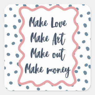 Cute Pastel Roze Coquette Quote Tech Decal Vierkante Sticker