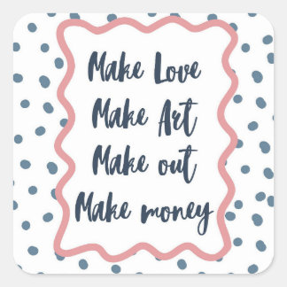 Cute Pastel Roze Coquette Quote Tech Decal Vierkante Sticker